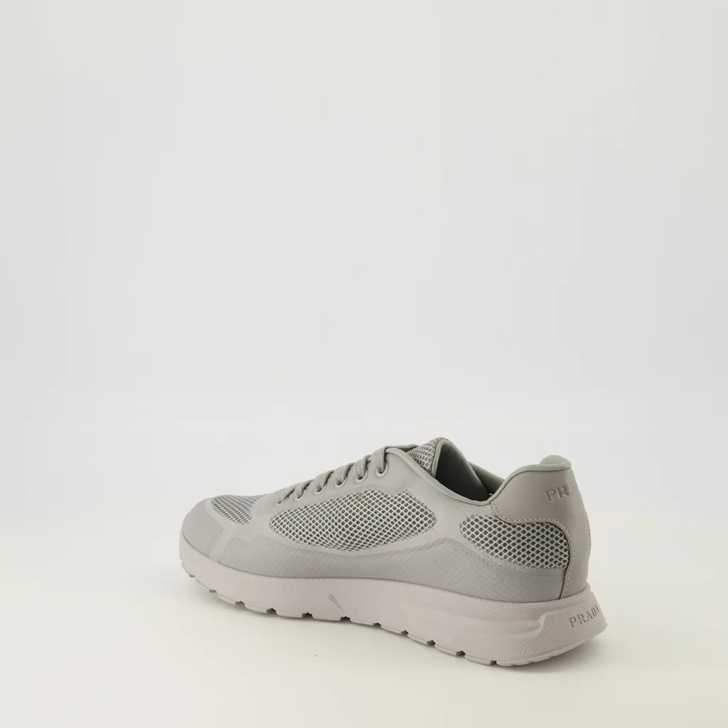 Prada Triangle-Logo Lace-Up Sneakers