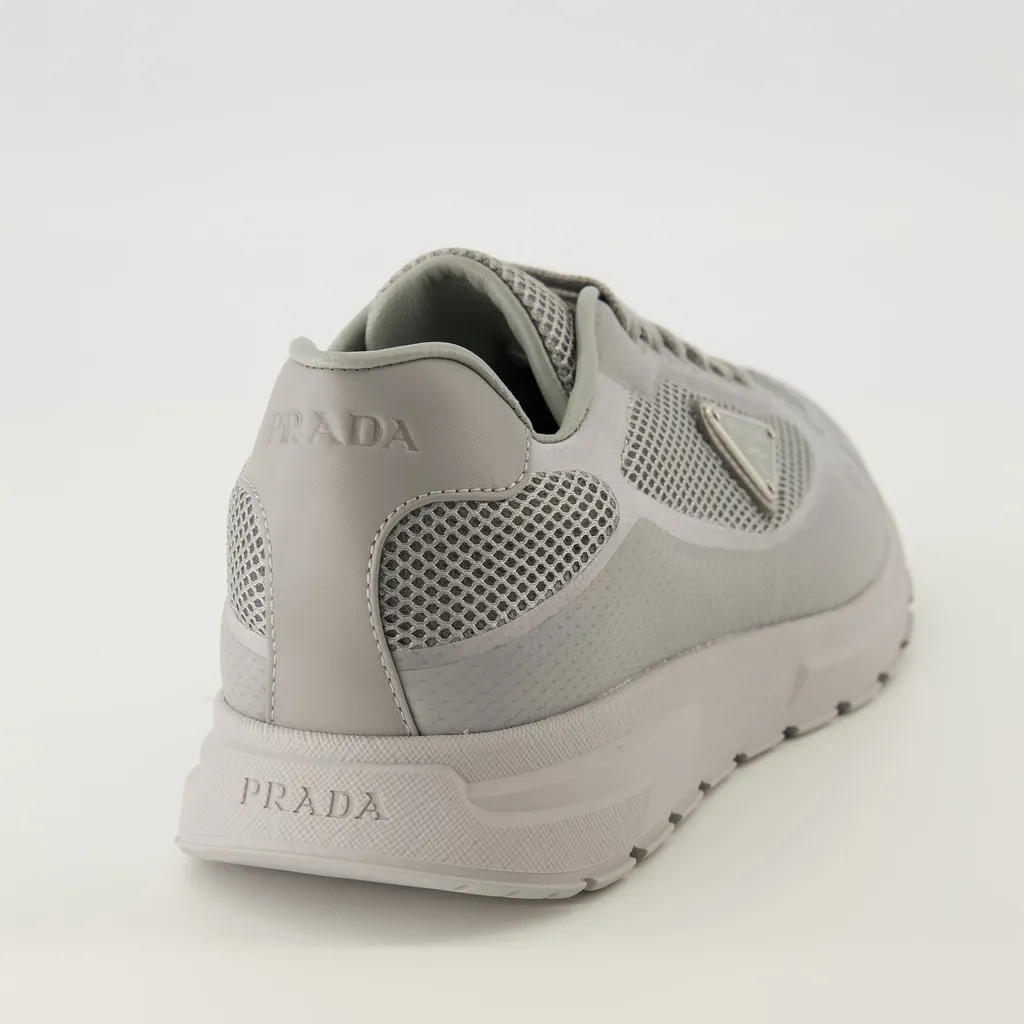 Prada Triangle-Logo Lace-Up Sneakers