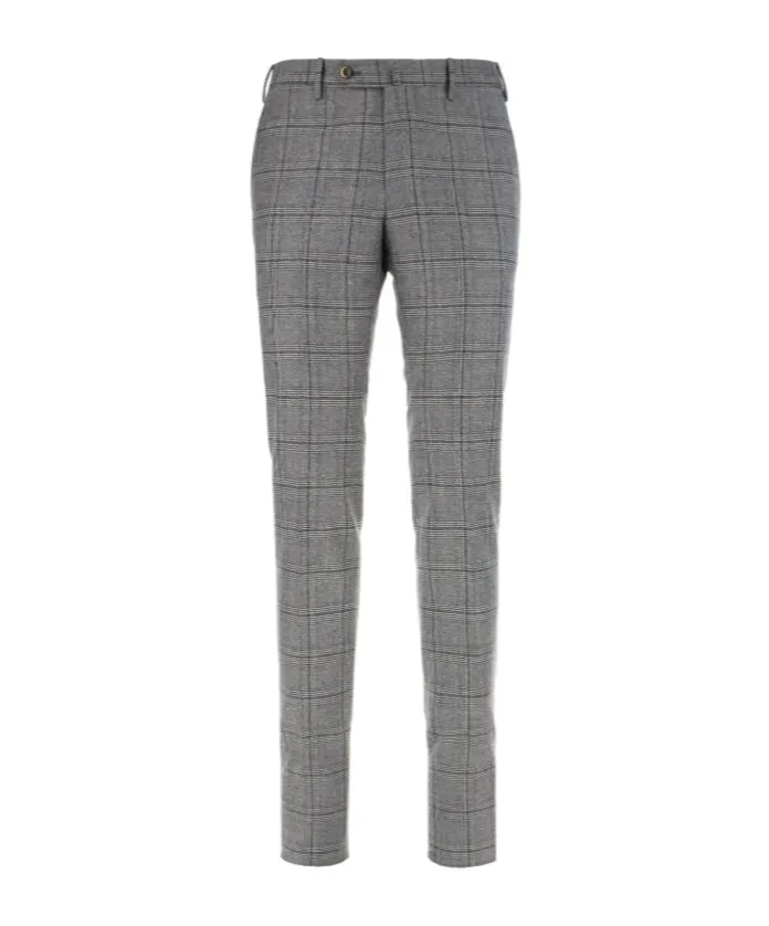 Plaid Straight-Leg Casual Pants