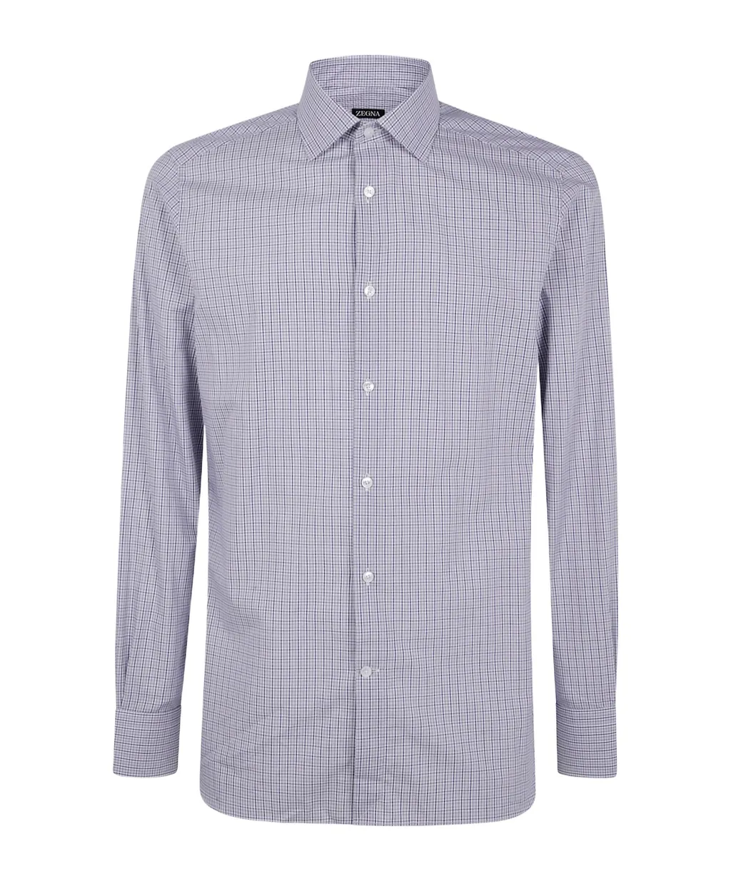 Zegna Checked Buttoned Shirt