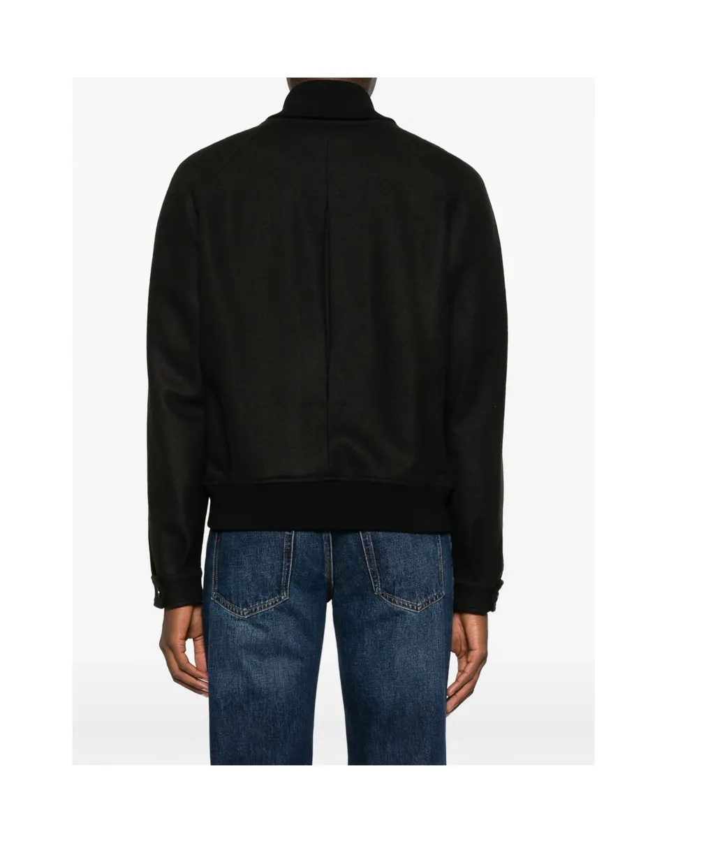 Zip-Up Pocketed Bomber Jacket
