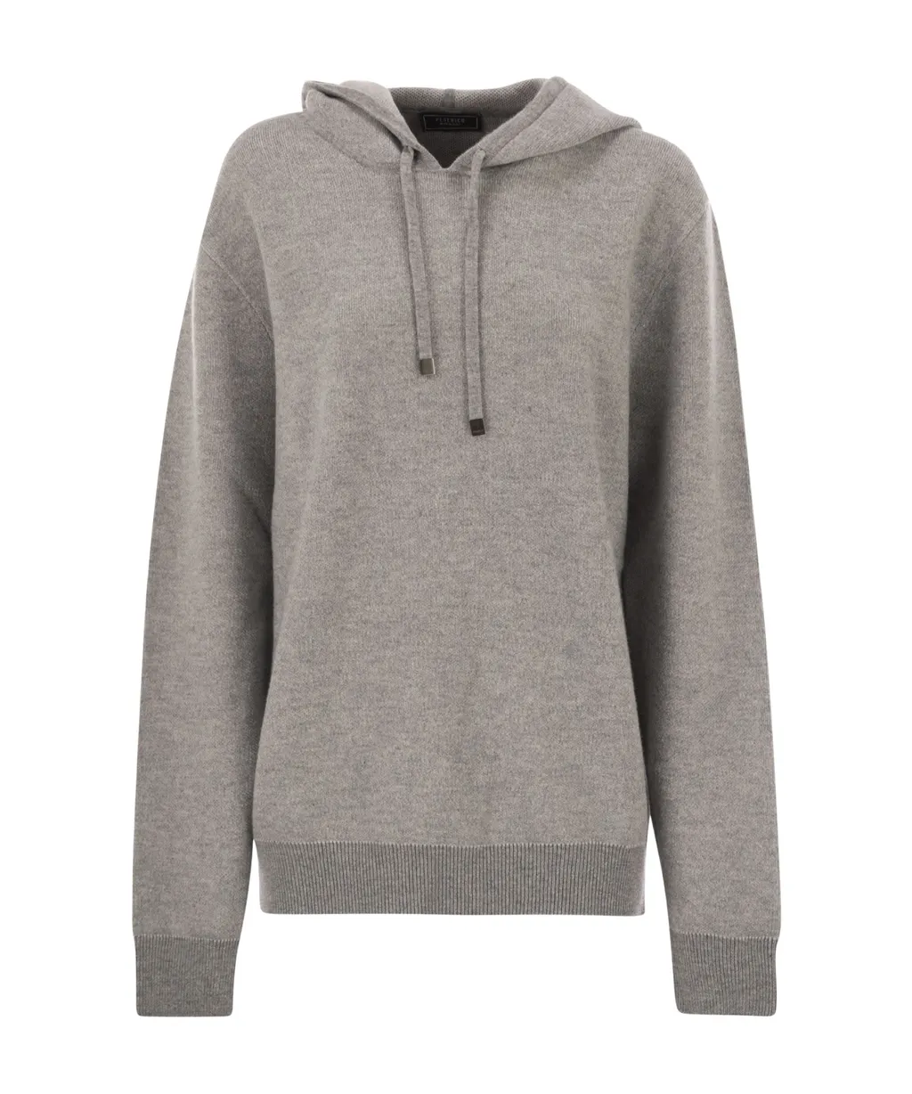 Peserico Hooded Wool-Cashmere Sweater