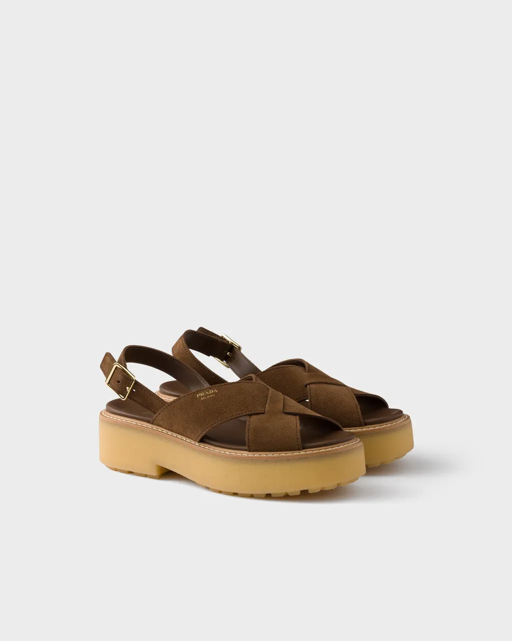 Prada Cross-Strap Sandals