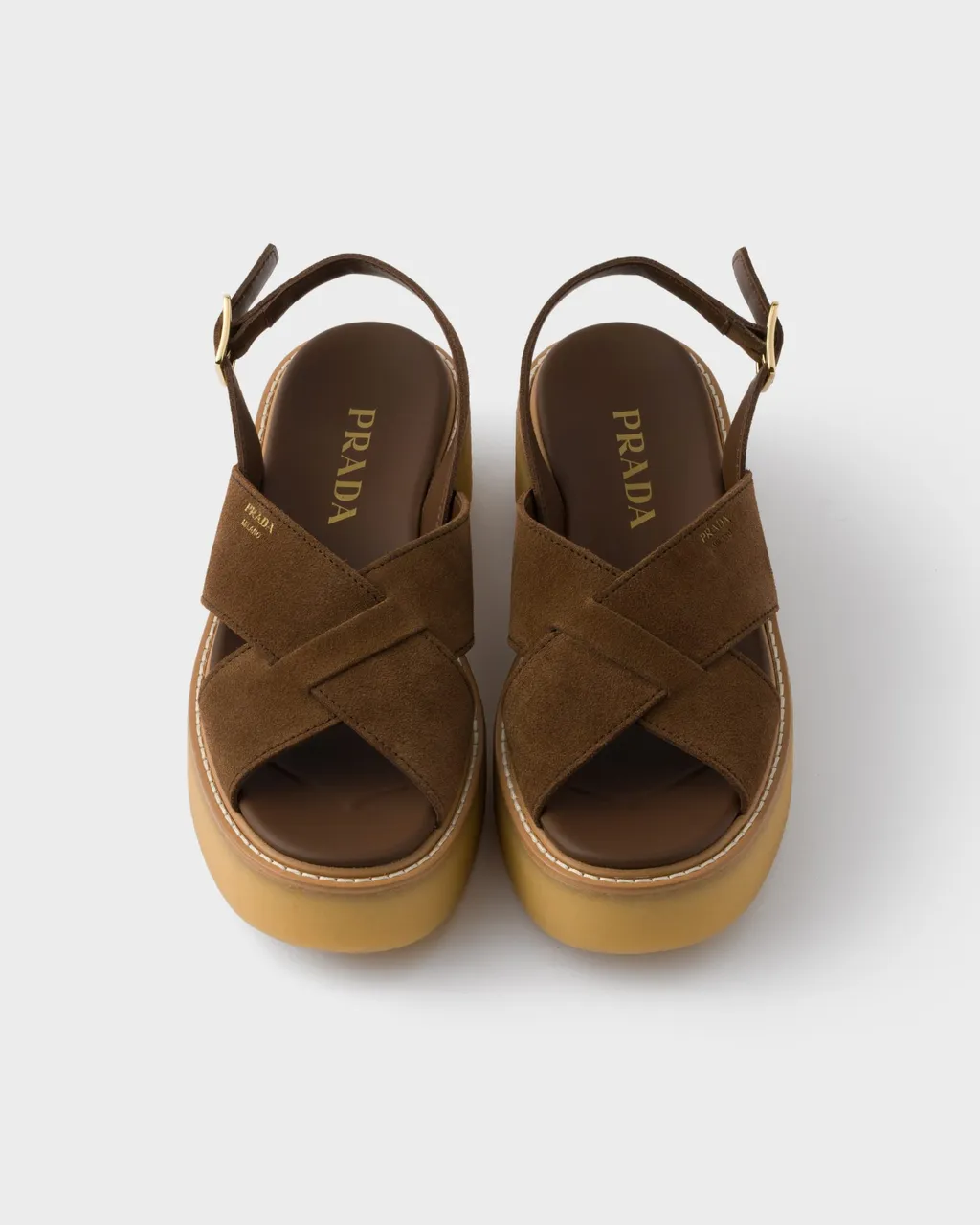 Prada Cross-Strap Sandals