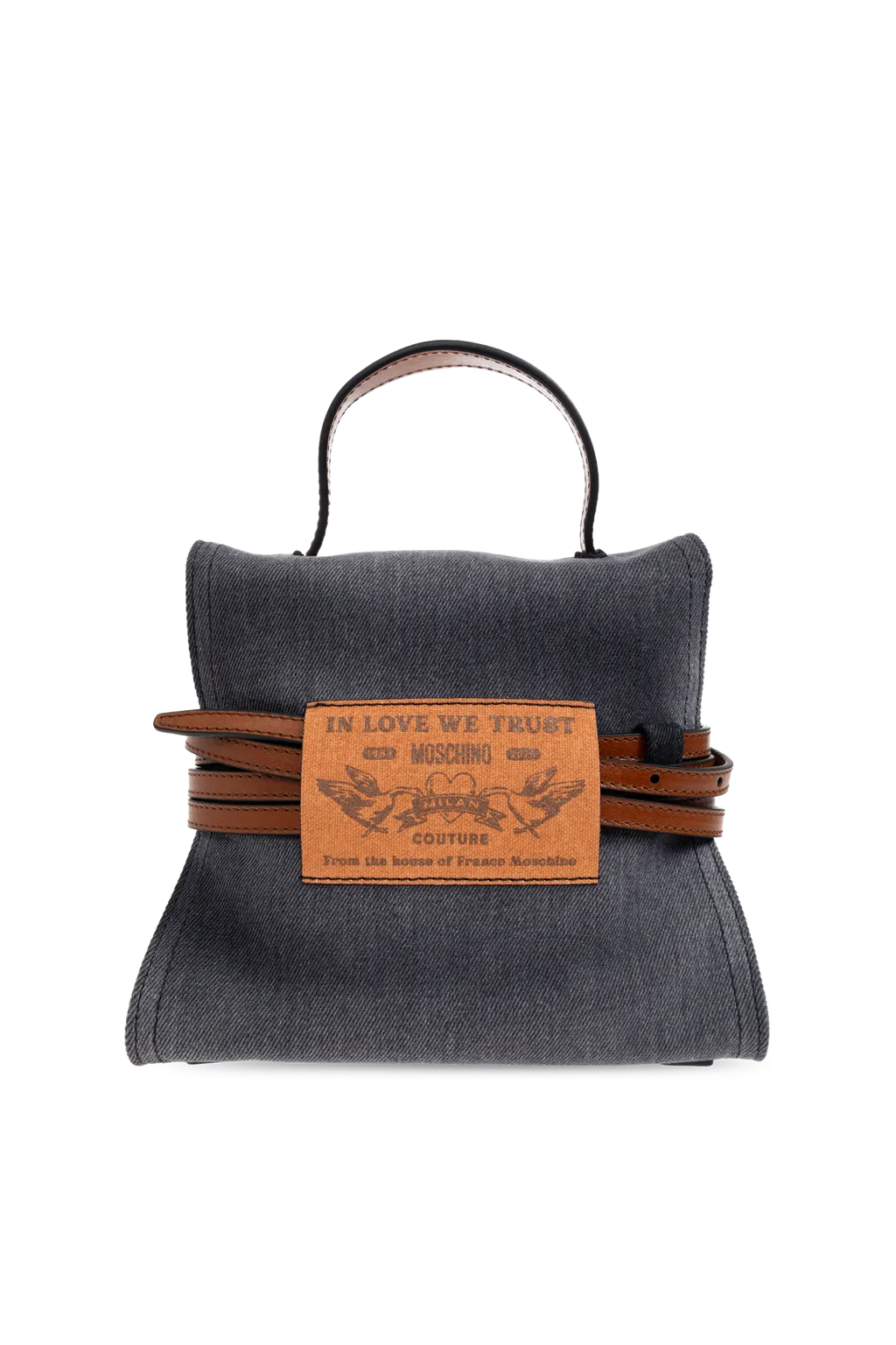 Moschino Tie Me Belted Mini Top Handle Bag