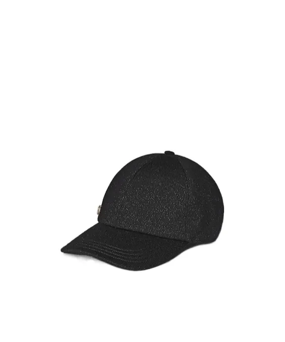 Knit Wool And Lamè Baseball Hat