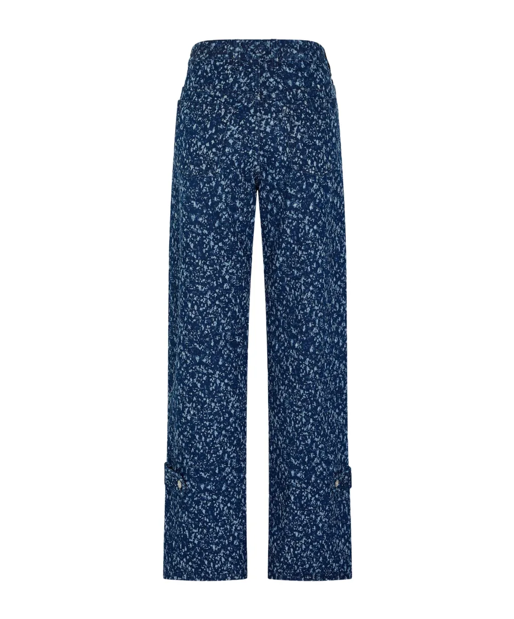 Splatter-Print Baggy Jeans