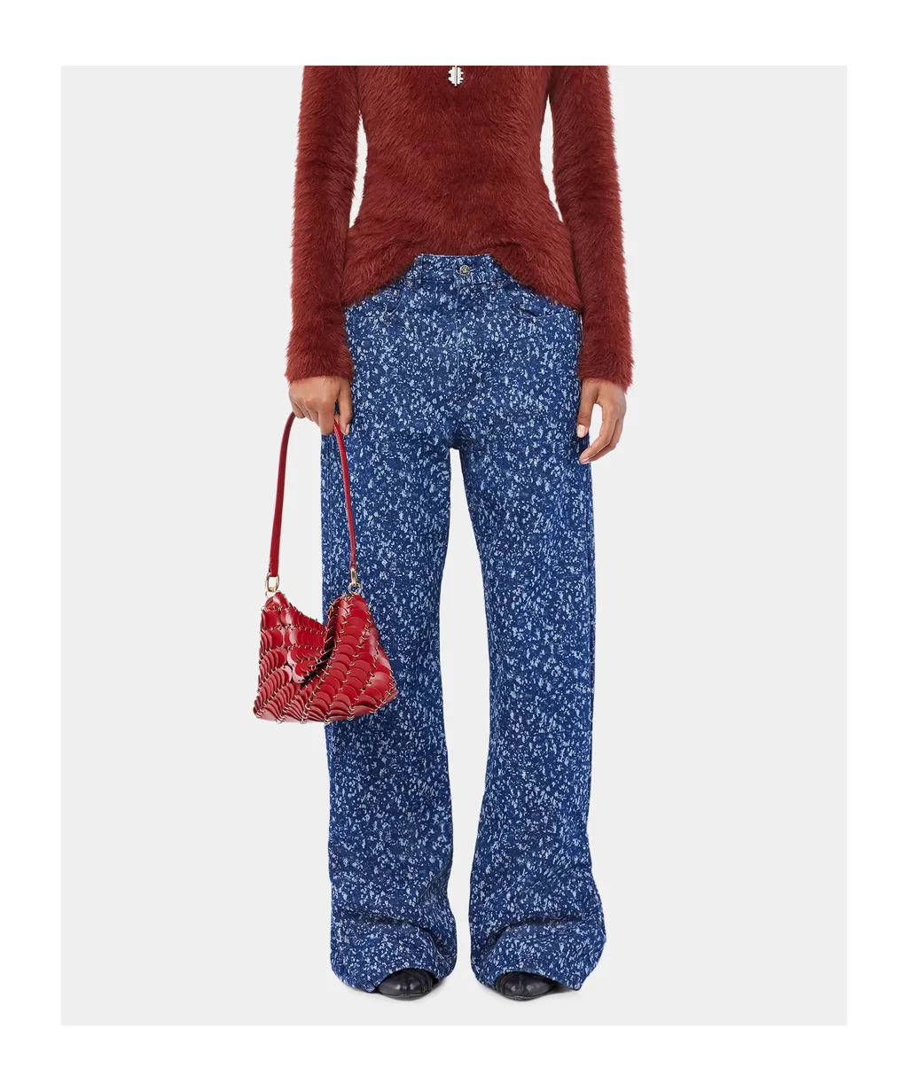Splatter-Print Baggy Jeans