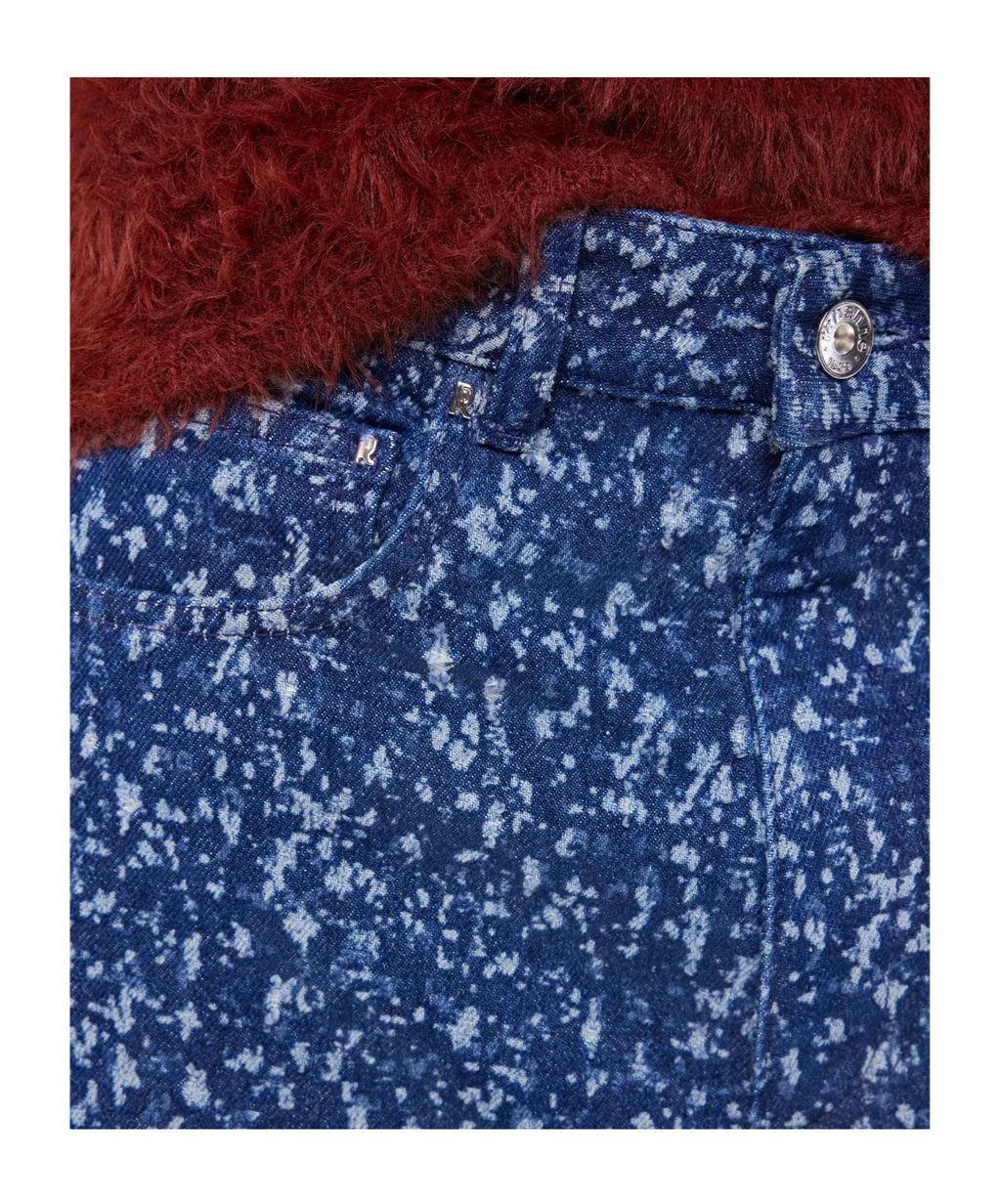 Splatter-Print Baggy Jeans