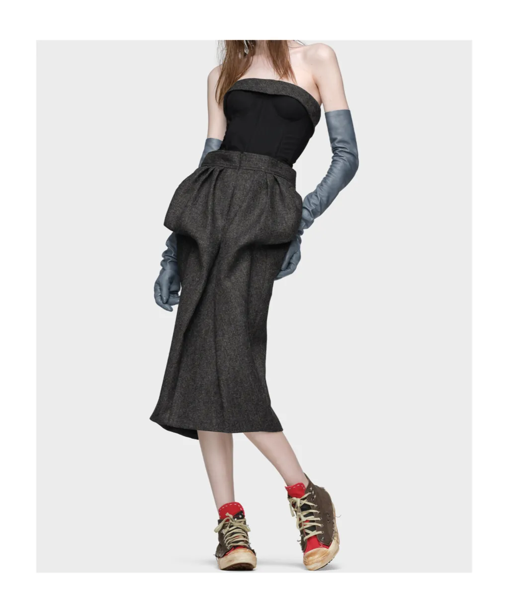 Wool Bustier Dress
