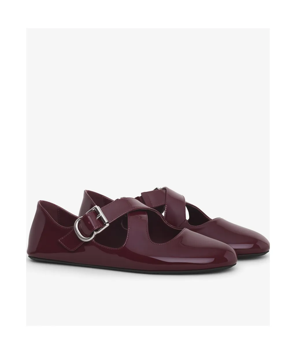 Buckle-Strap Ballet Flats