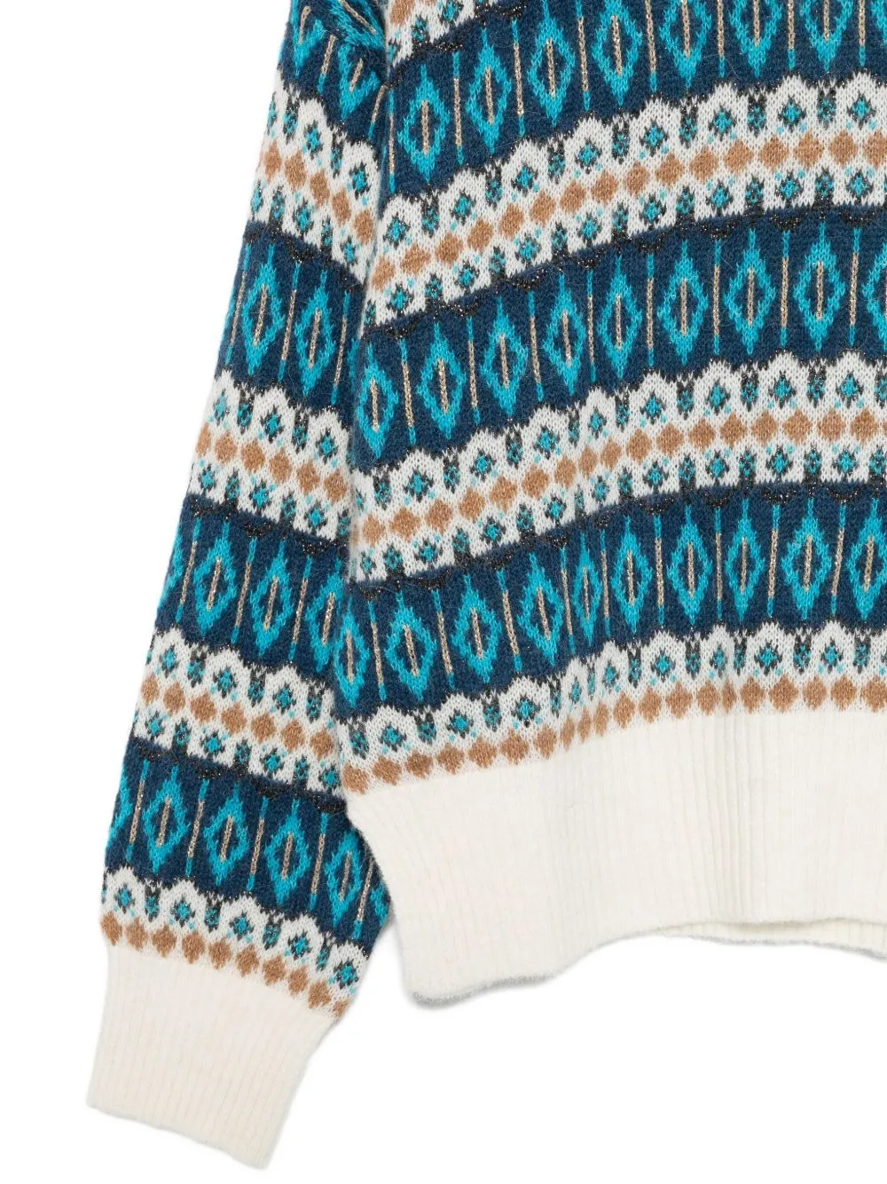 Patterned Turtleneck Sweater