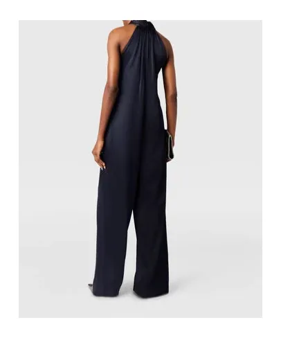 Stella Mccartney Ball-Chain Halterneck Satin Jumpsuit