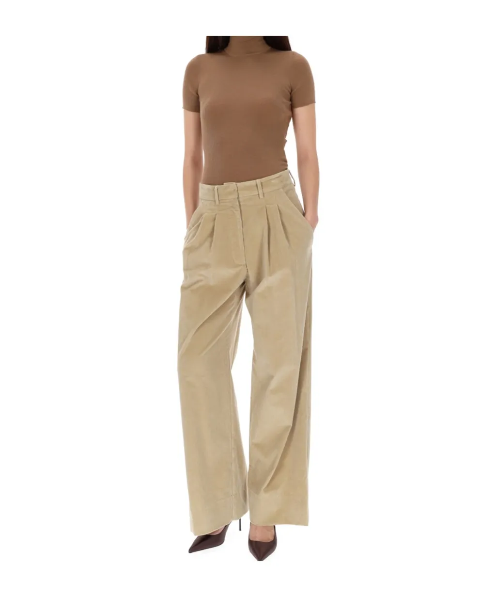 Pt Torino Pleated Wide-Leg Pants
