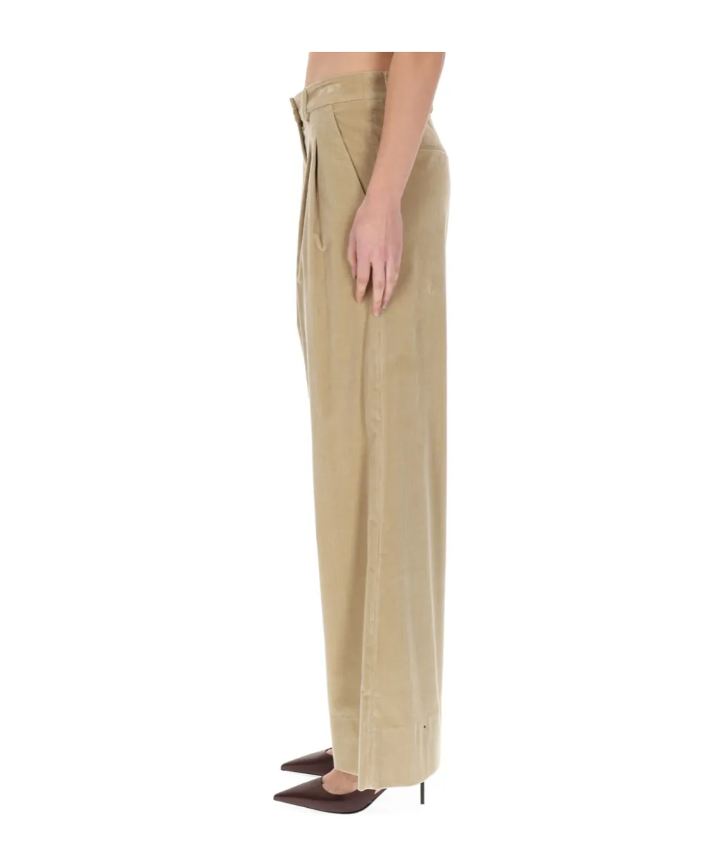 Pt Torino Pleated Wide-Leg Pants