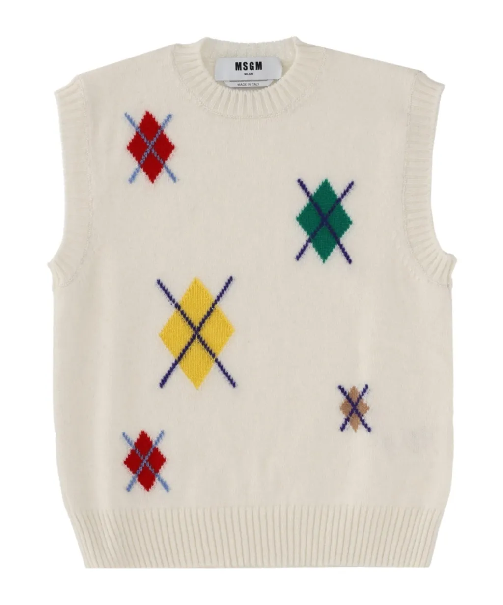 Msgm Crewneck Sleeveless Jumper