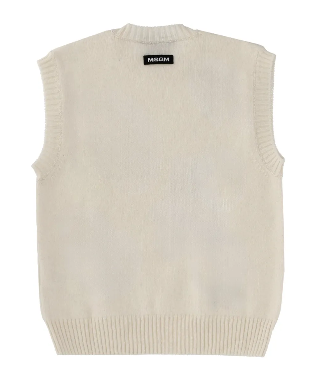 Msgm Crewneck Sleeveless Jumper