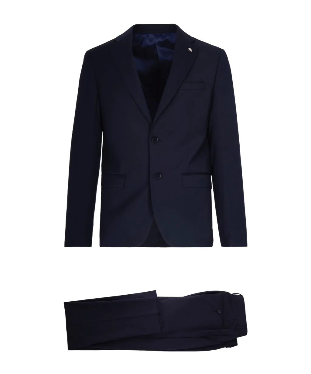 Notched-Lapel Single-Breasted Suit