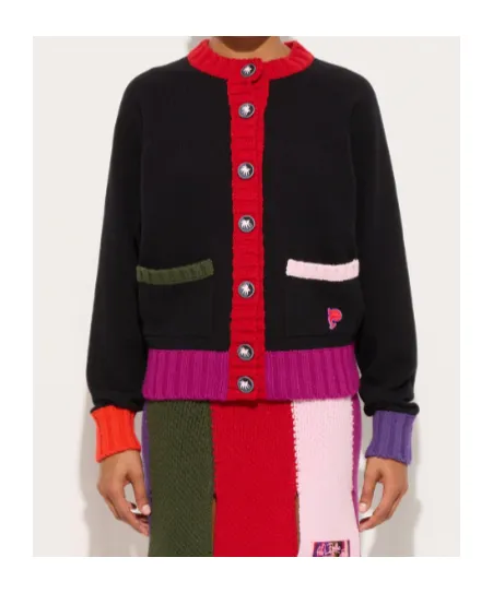 Color-Block Pocket Cardigan