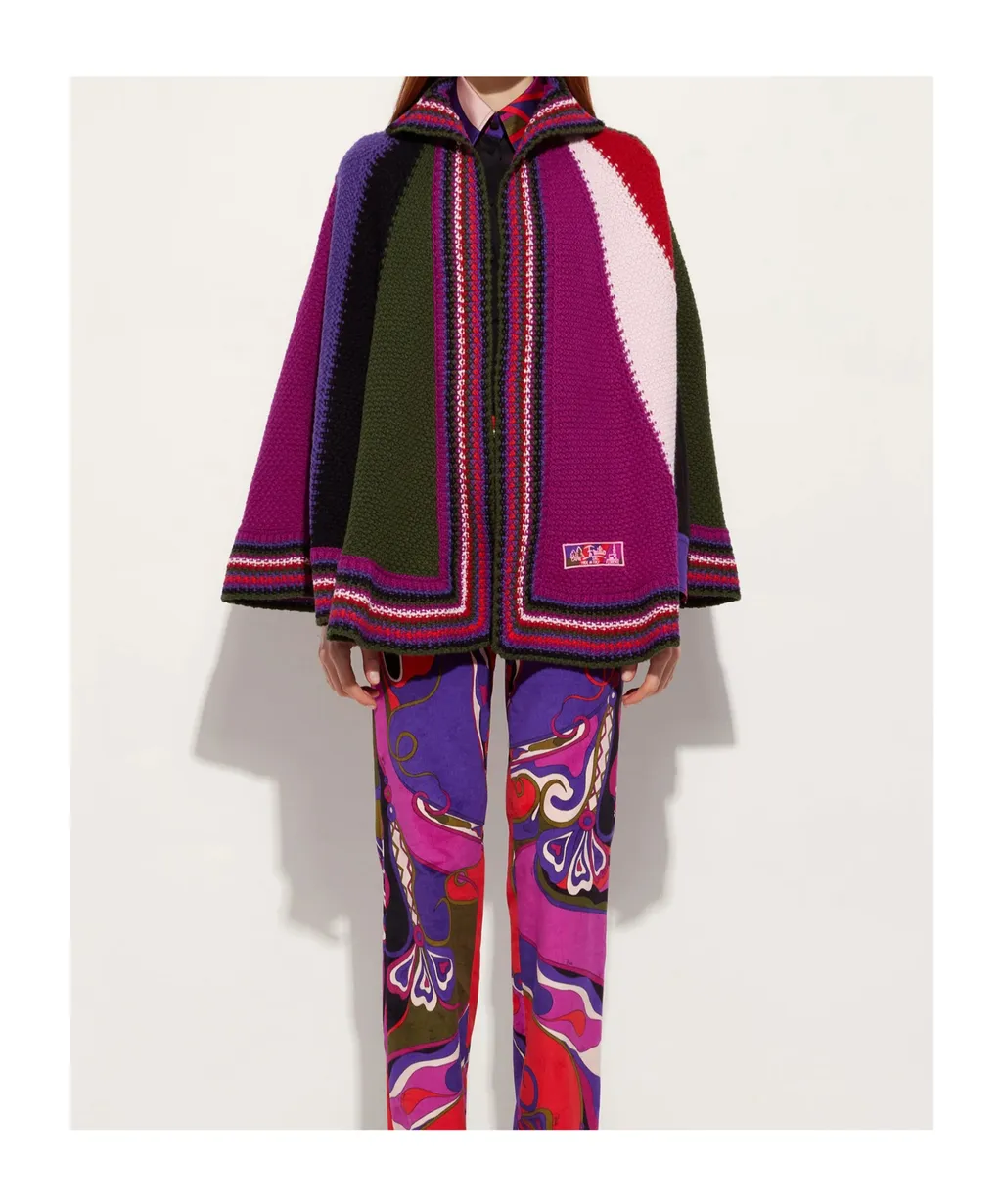 Color Block Large Cape