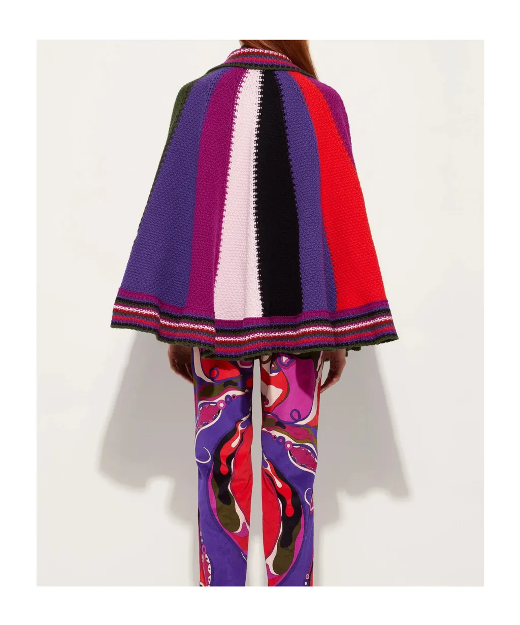 Color Block Large Cape