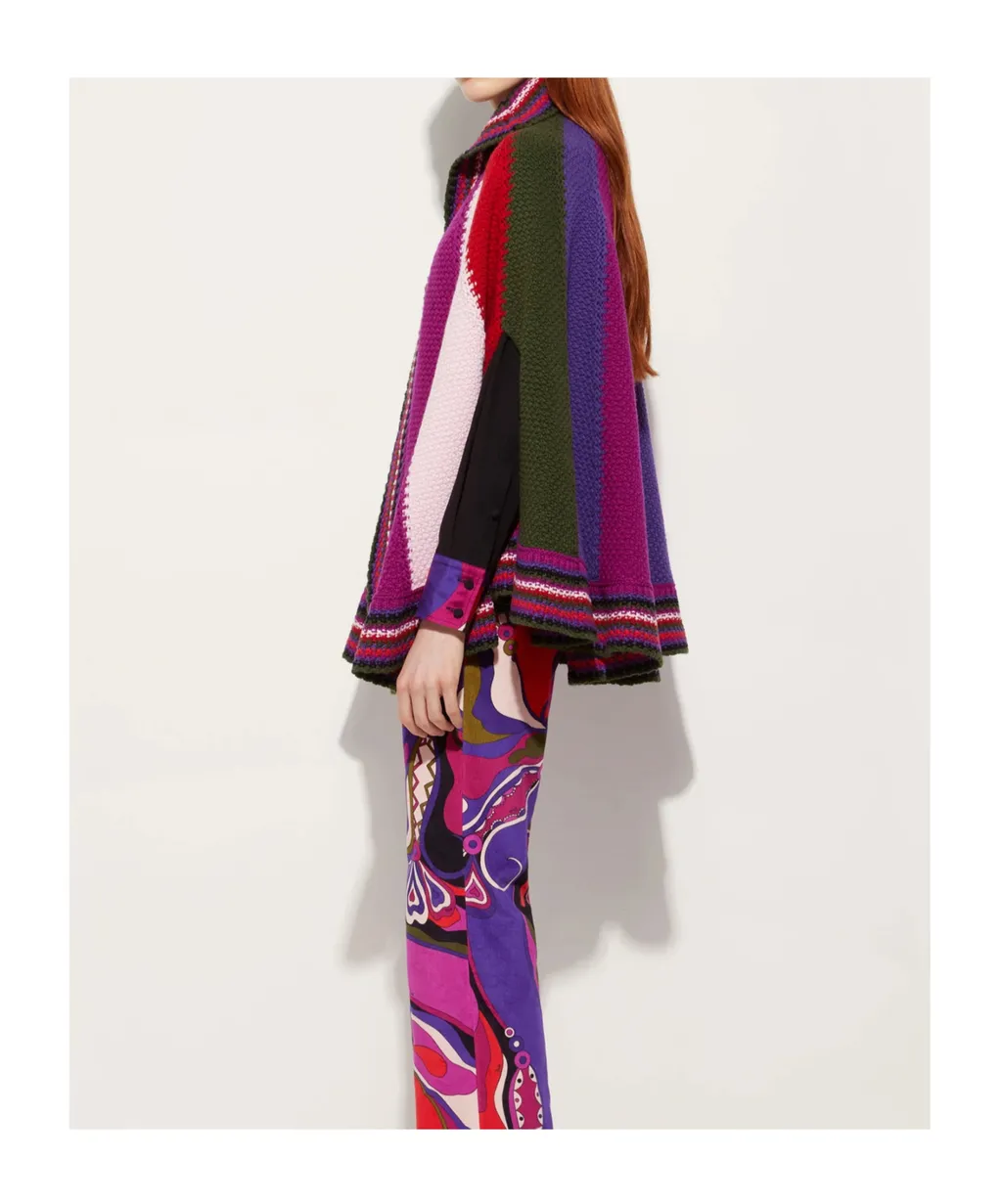 Color Block Large Cape