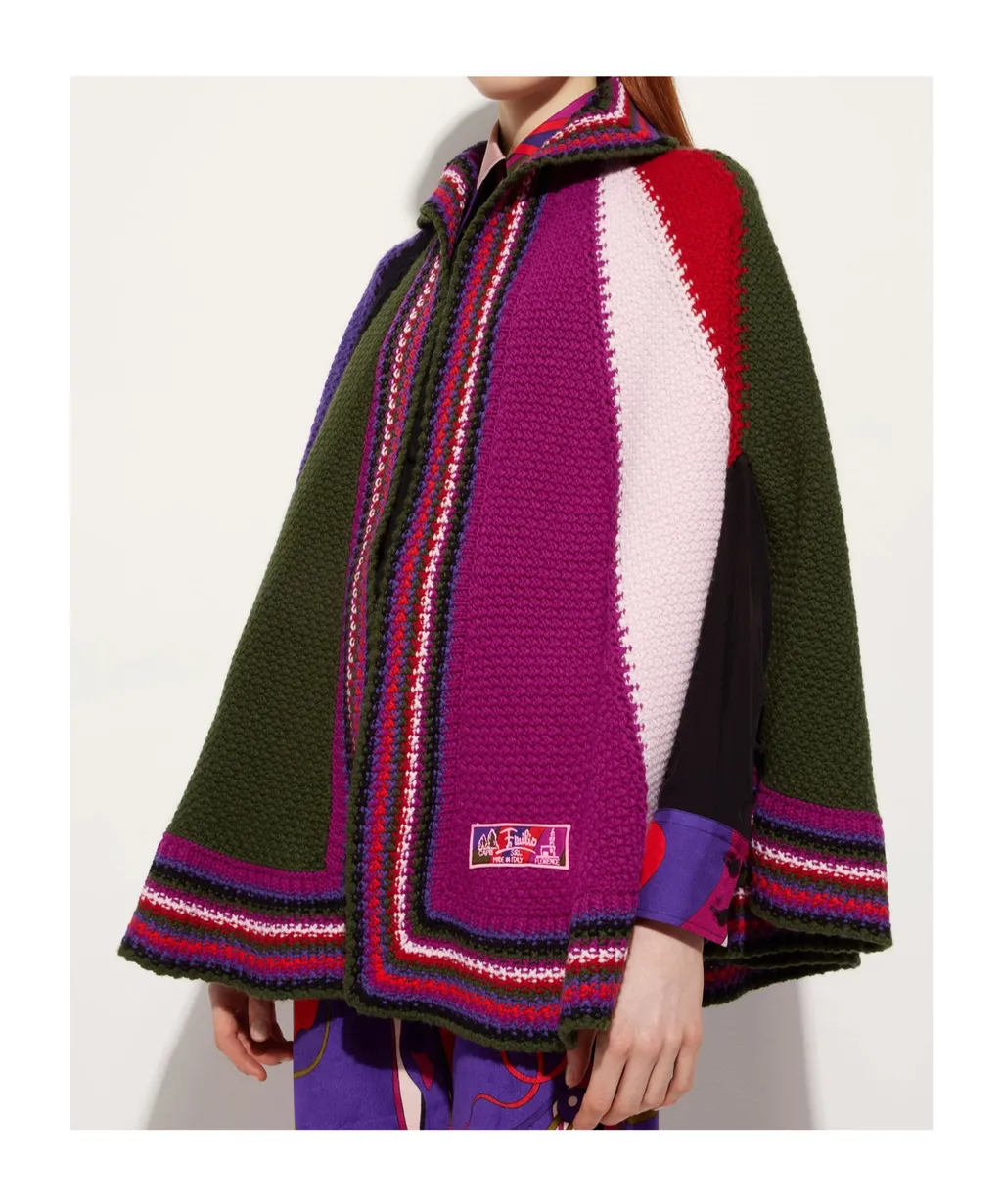Color Block Large Cape