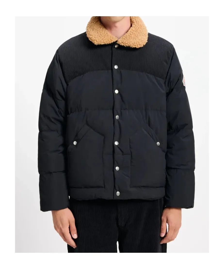 Lapel Long-Sleeved Down Jacket