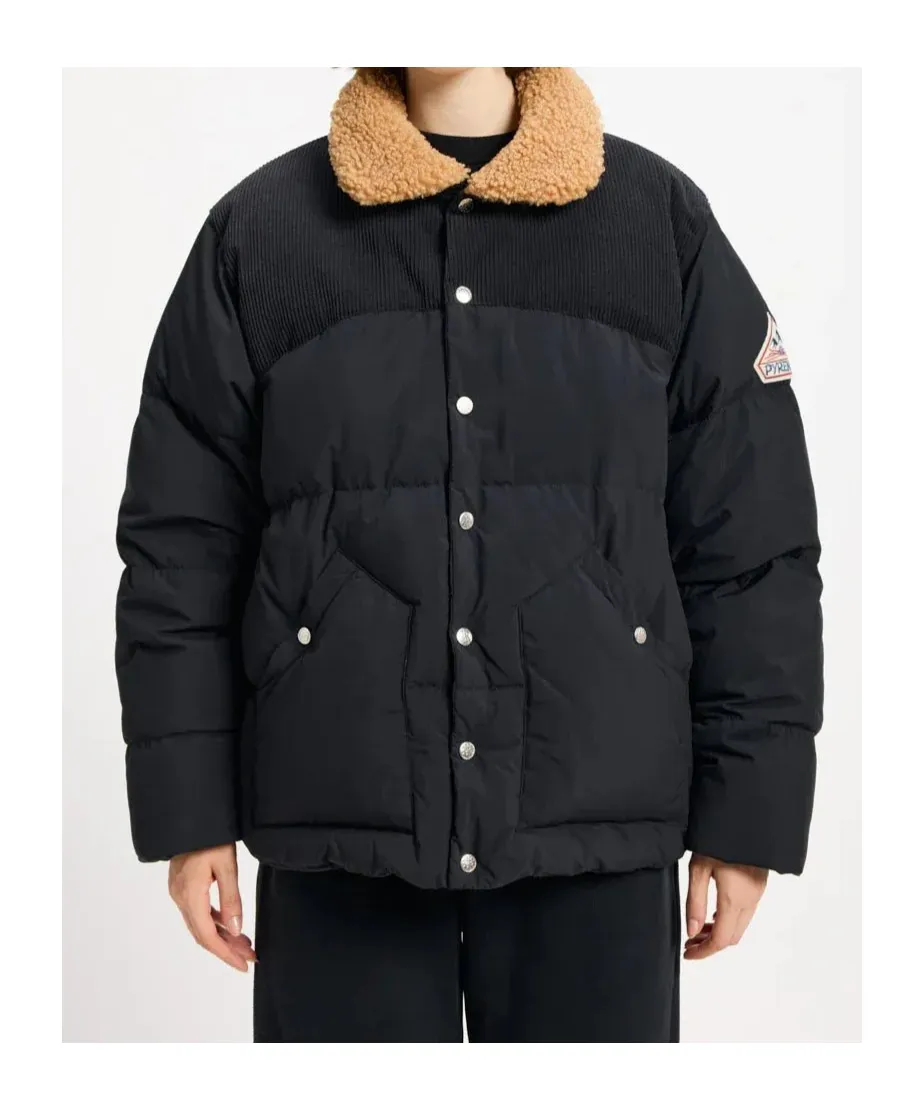 Lapel Long-Sleeved Down Jacket