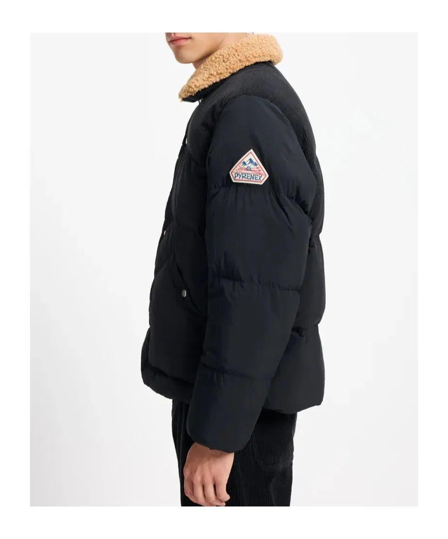 Lapel Long-Sleeved Down Jacket