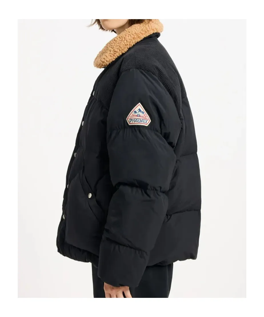 Lapel Long-Sleeved Down Jacket