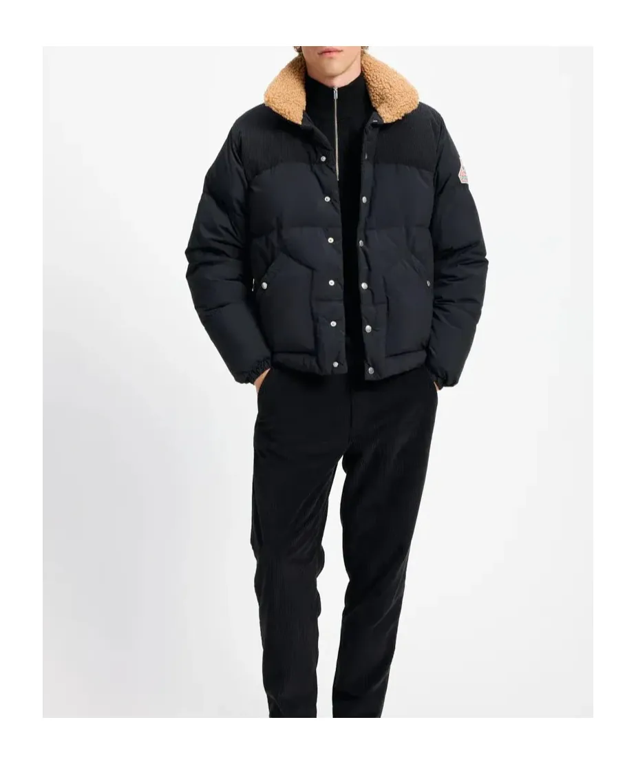 Lapel Long-Sleeved Down Jacket