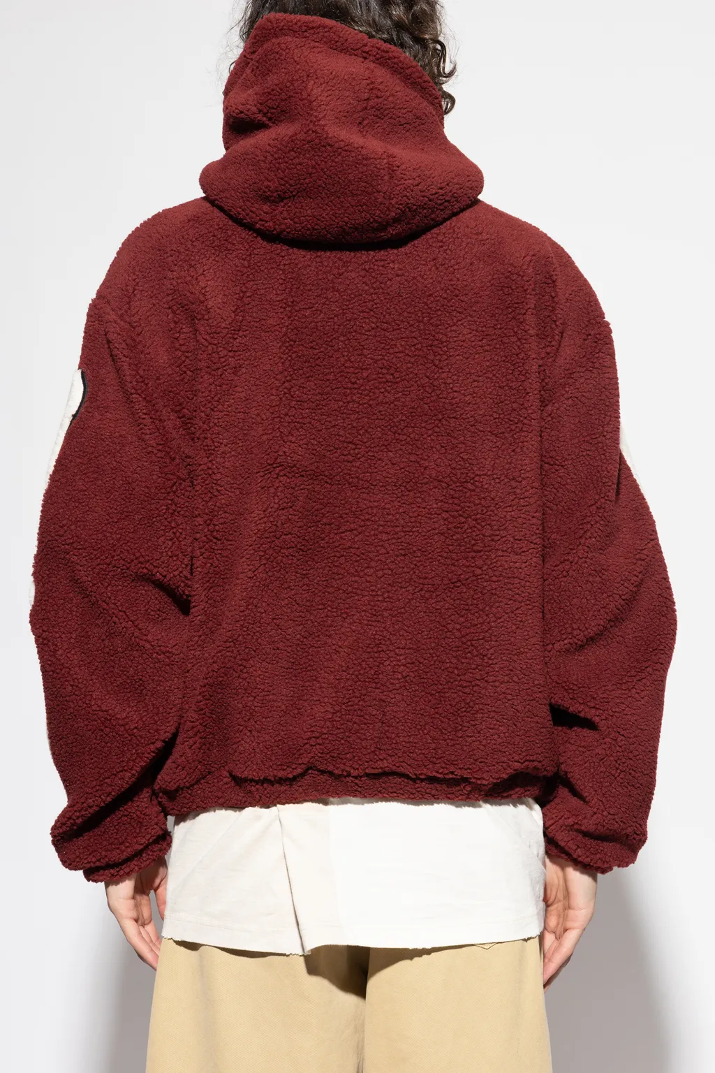 Bone-Detail Zip-Up Hoodie