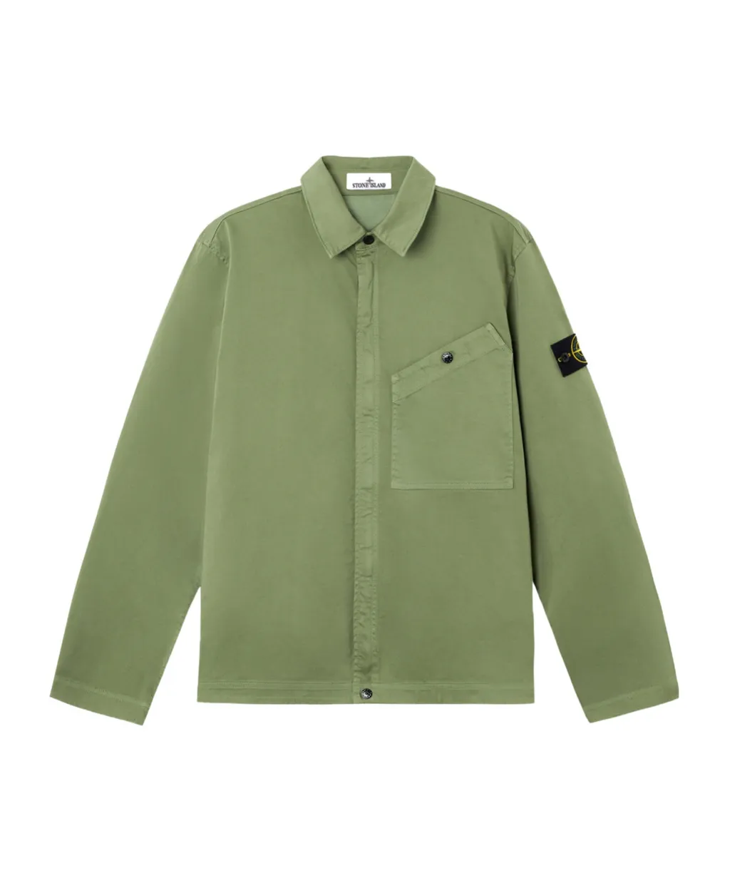 Overshirt With Chest Pocket And Two-Way Zip