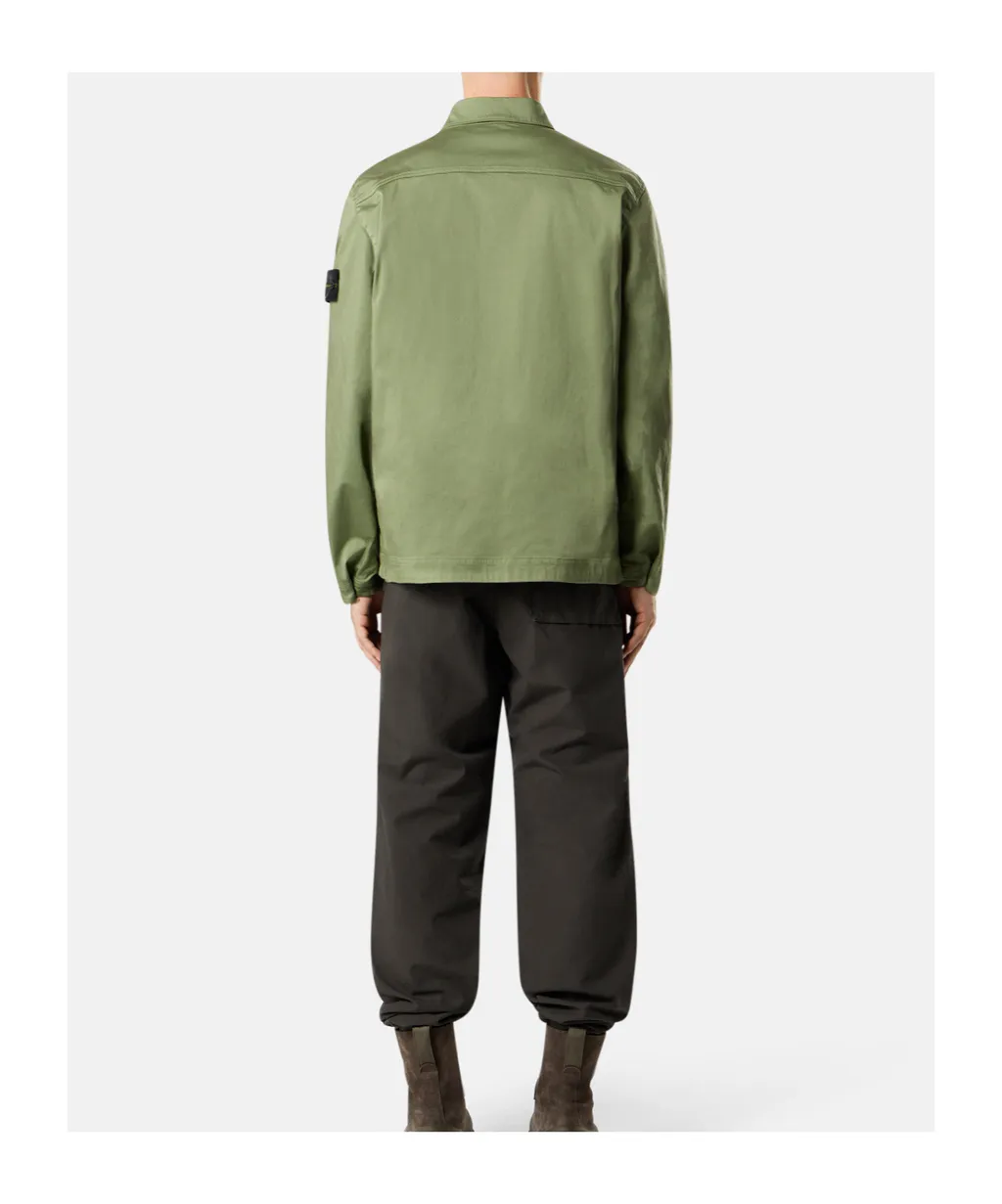 Overshirt With Chest Pocket And Two-Way Zip