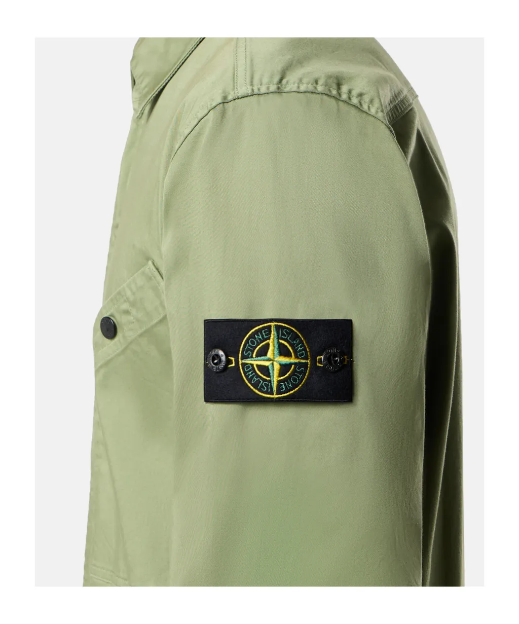 Overshirt With Chest Pocket And Two-Way Zip