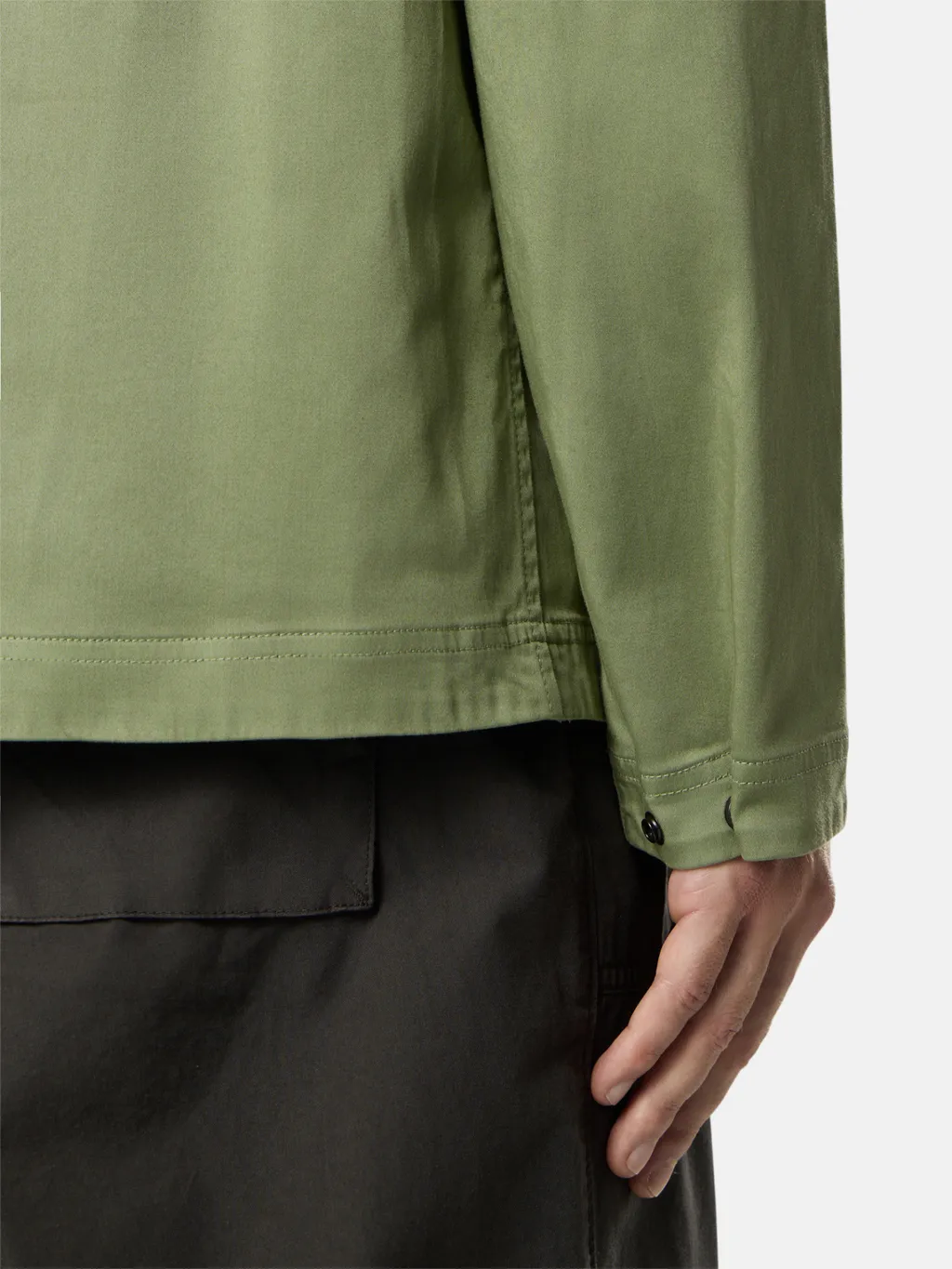 Overshirt With Chest Pocket And Two-Way Zip