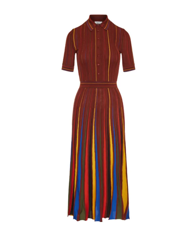 Calypso Striped Midi Dress
