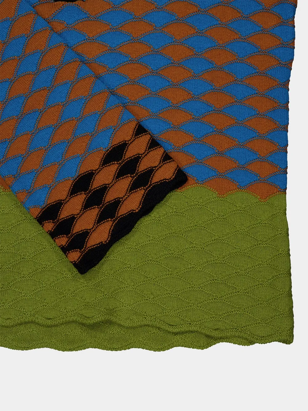 Geometric-Pattern Wool Top