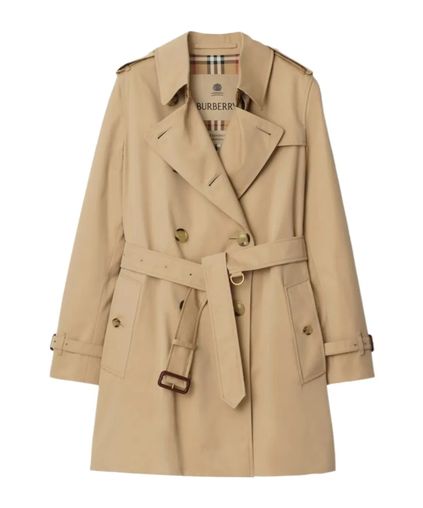 Burberry Double Breasted Belted Trench Coat