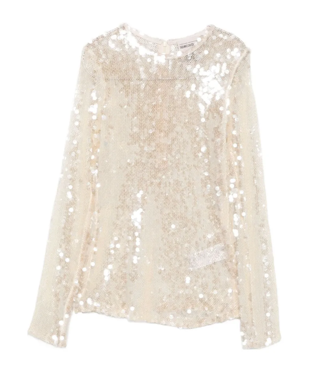 Exaltacion Sequin-Embellished Top