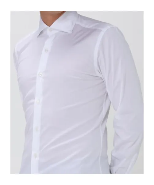 Fay French Collar Pleated Shirt