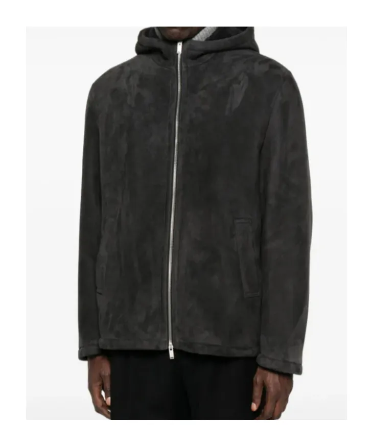 Hooded Zip-Front Jacket