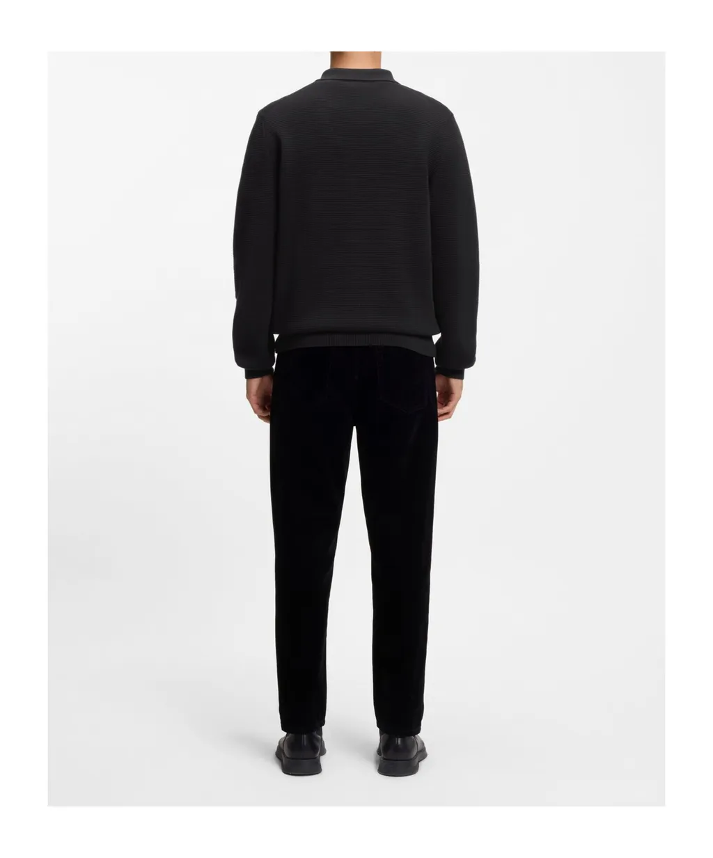 Polo-Collar Zip-Front Sweater