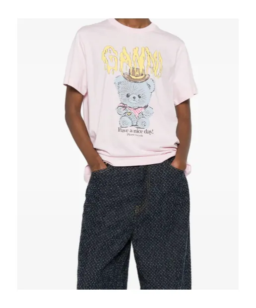 Ganni Cherries Printed Long-Sleeved T-Shirt