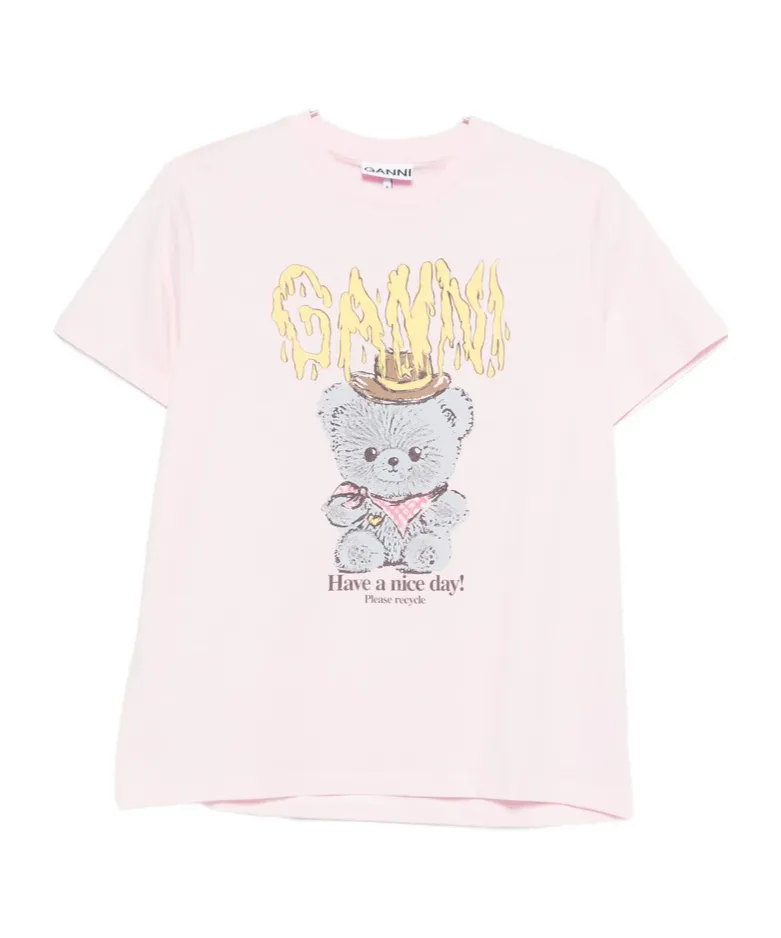 Ganni Cherries Printed Long-Sleeved T-Shirt