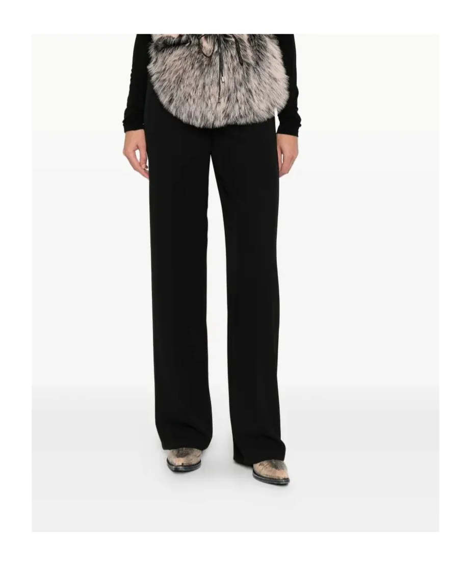 High-Waist Straight-Leg Trousers