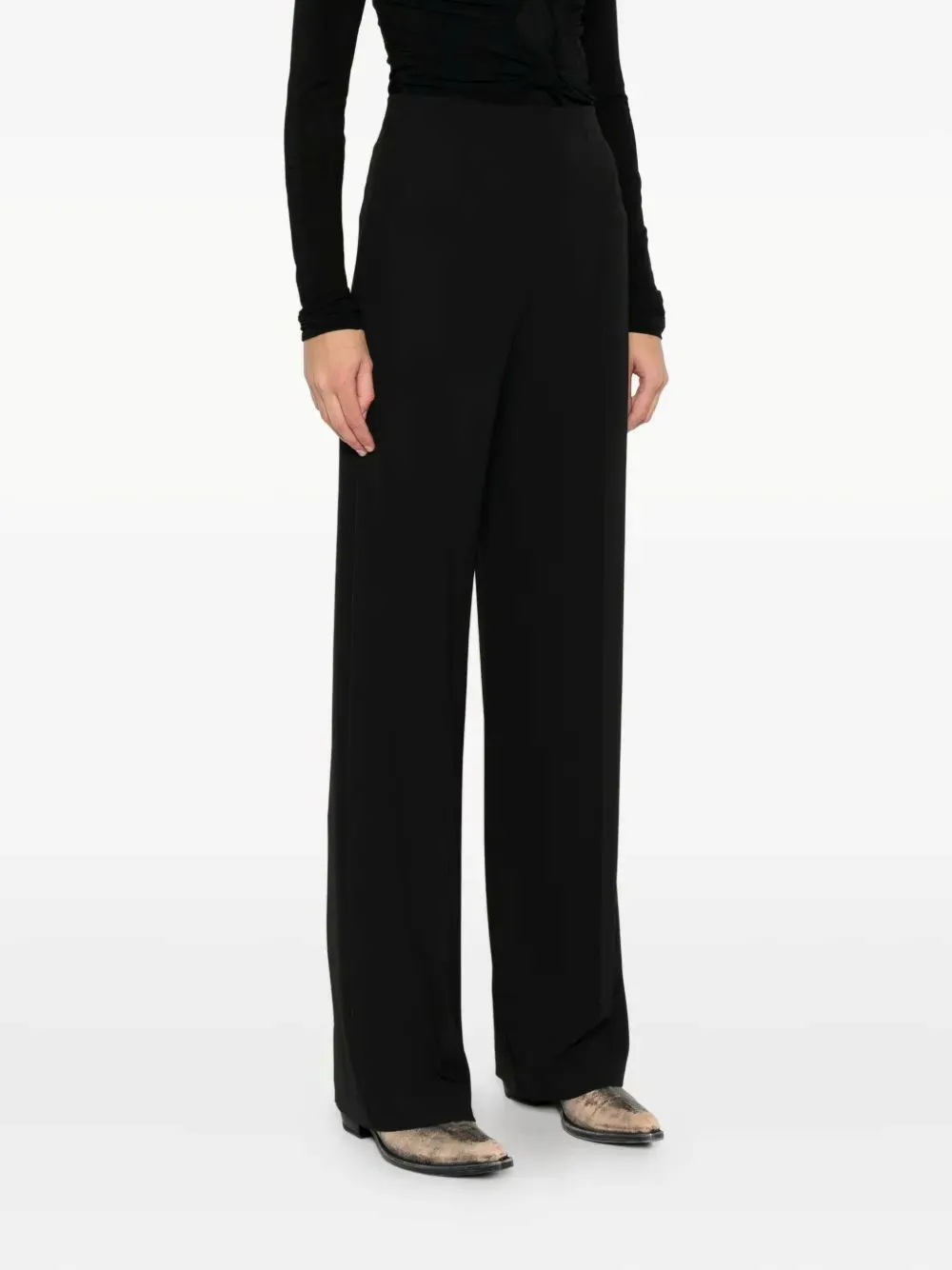 High-Waist Straight-Leg Trousers