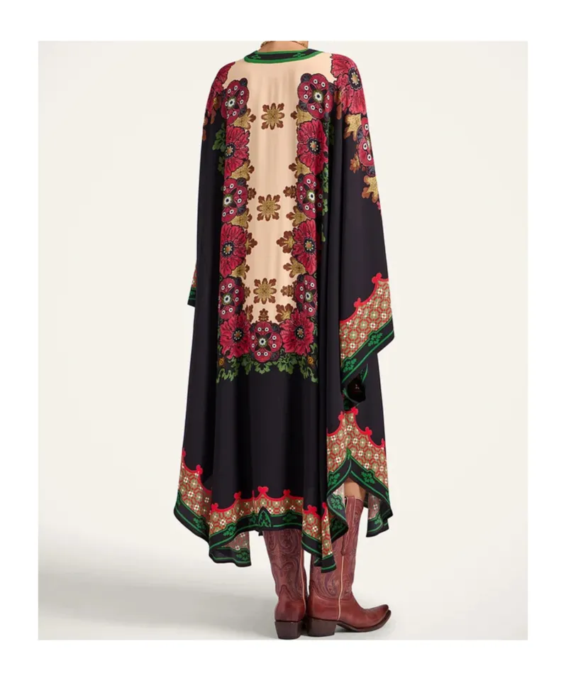 Floral-Print Asymmetric Day Dress