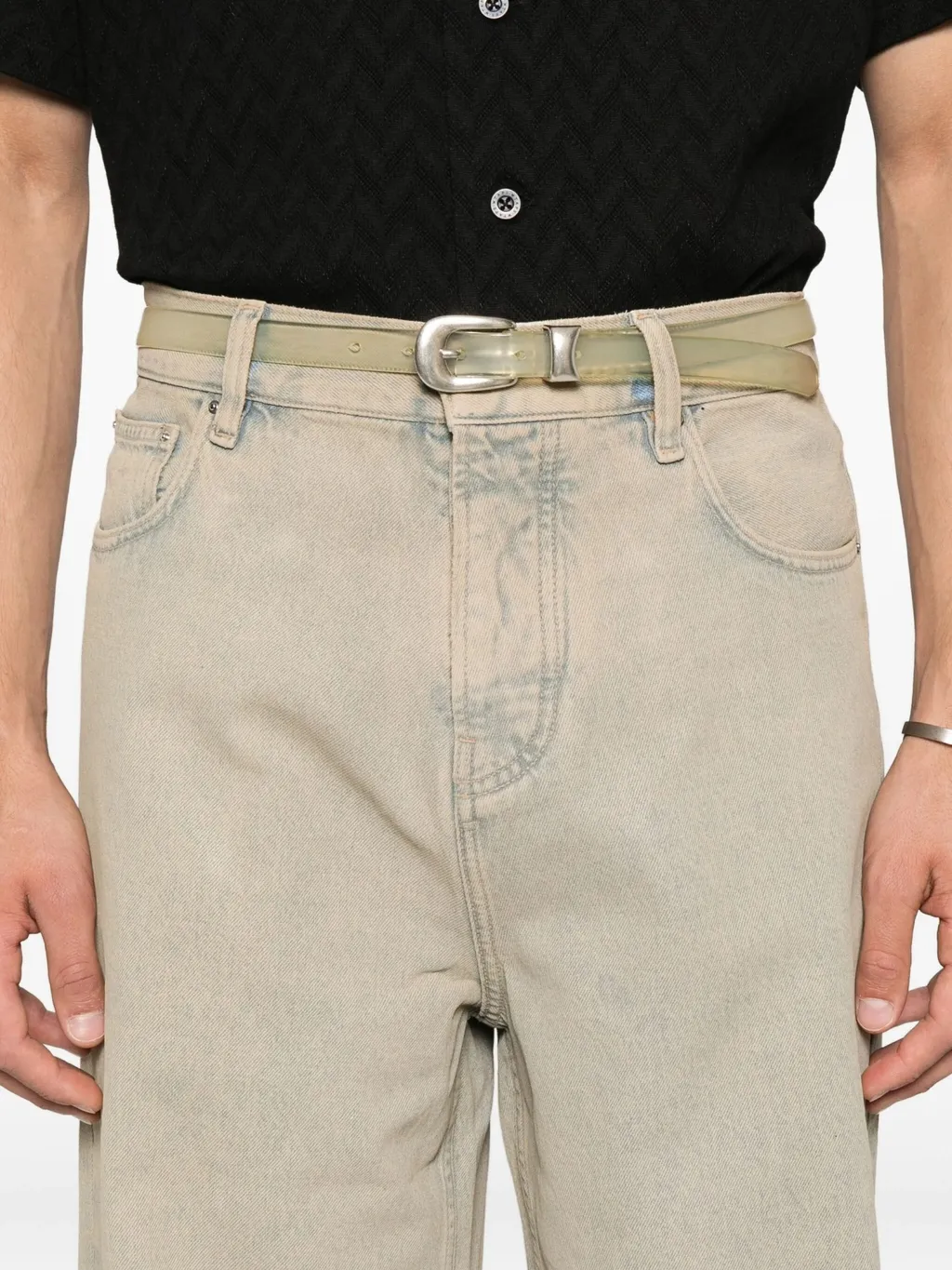 Belt Loop Denim Trousers